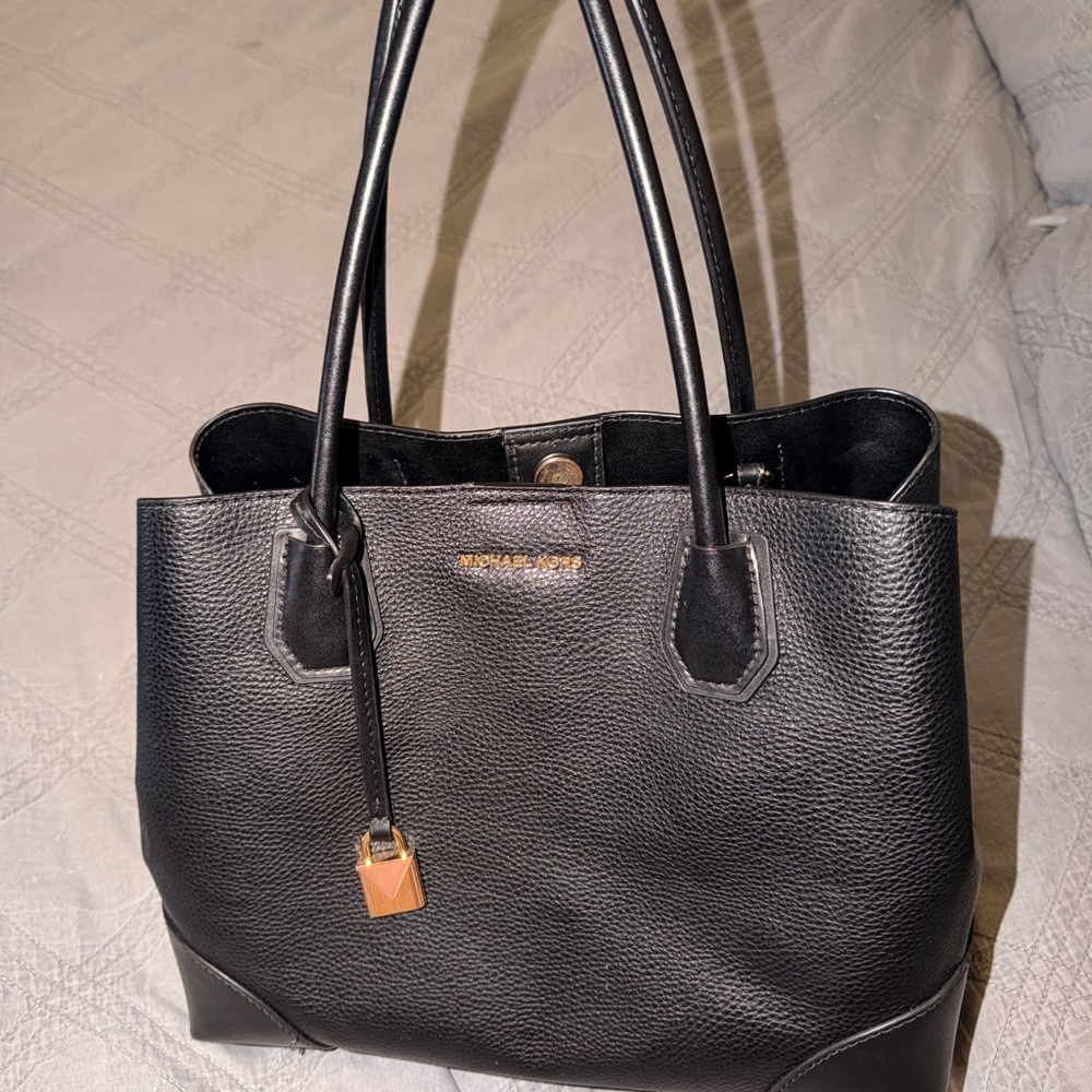 Michael Kors Black Pebbled Leather Tote